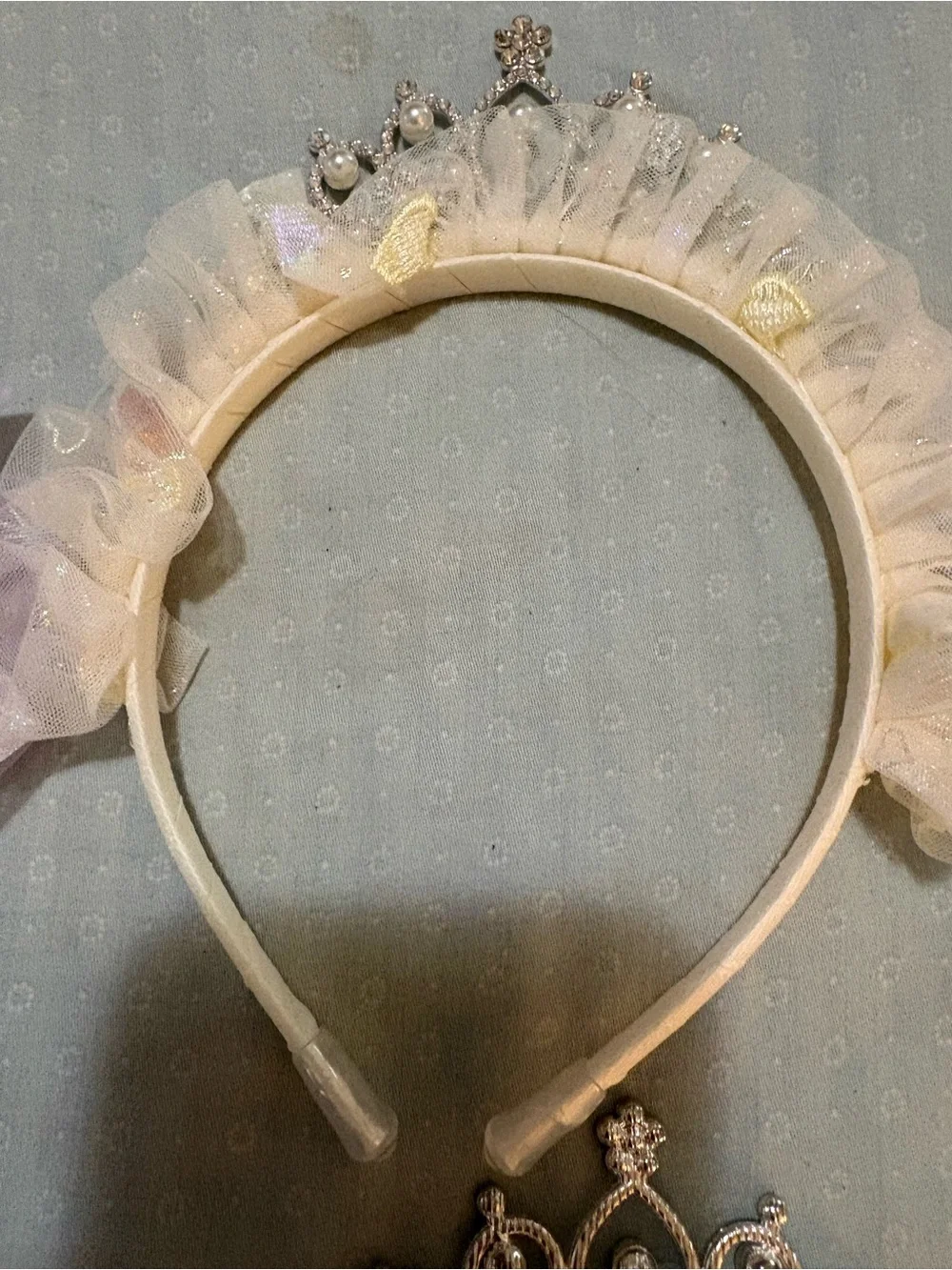 Kids Tiara Headband Set - Pastel Pink, Blue, Purple & Cream